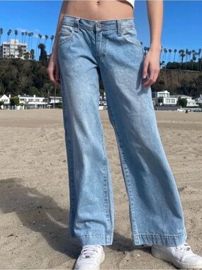 Women’s Light Blue Lowrise Flare Denim Jeans